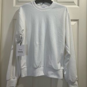 Tna towel Terry BF crew sweatershirt